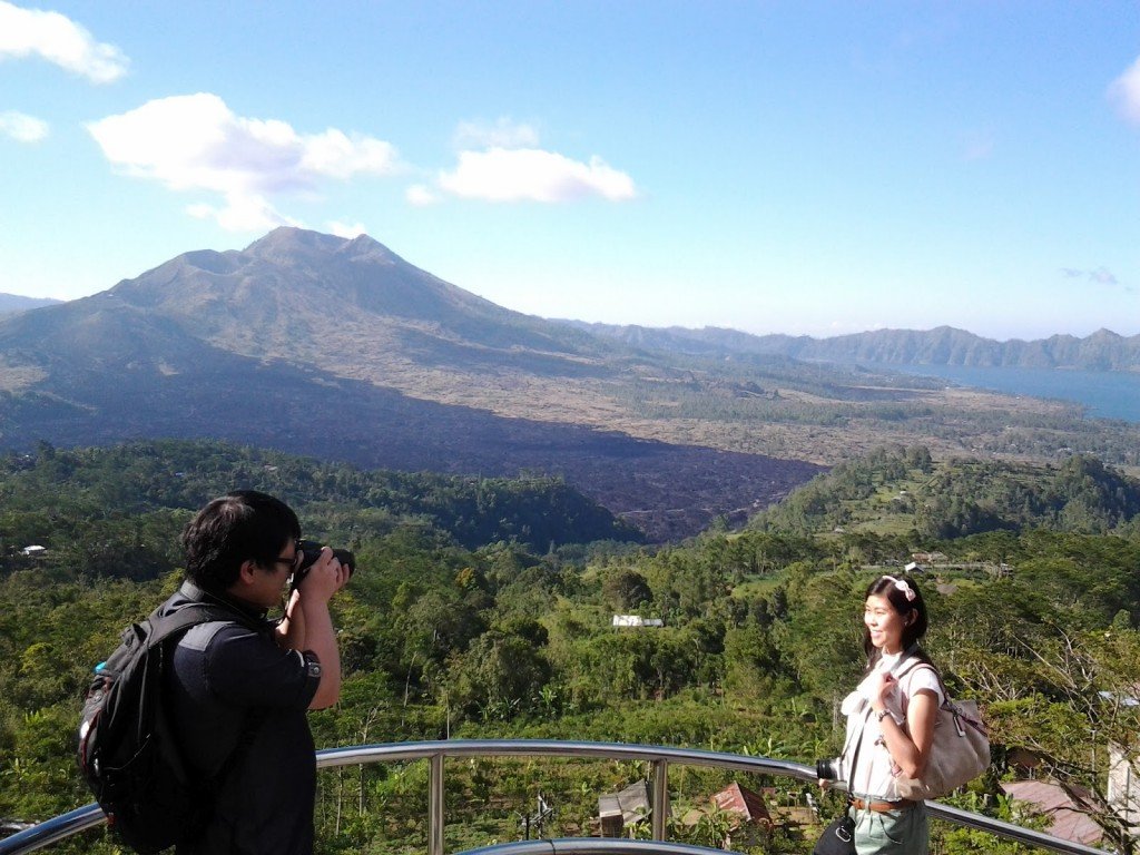 Volcano and lake Batur at wonderfull looks in Kintamani, Bali island - Mari Bali Tours 