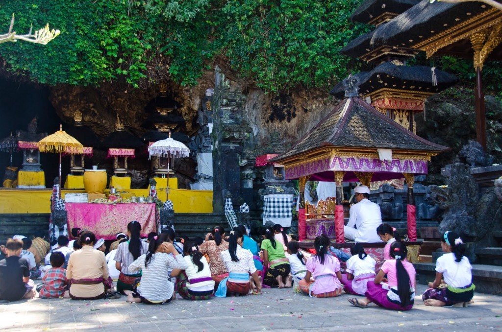 Bat Cave temple at beautiful look in Klungkung regency, Bali island - Mari Bali Tours 