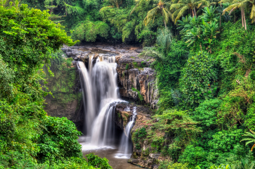 Tegenungan waterfall at beautiful looks in Gianyar regency, Bali - Mari Bali Tours 
